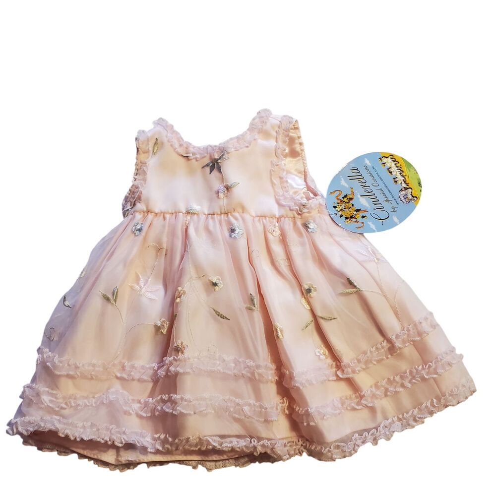 NWT Cinderella by Special Occasions Infant Girl Pink Formal Party Dress Size 6M